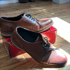 Bar III Brown Leather Oxfords